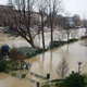 A flooded public park in Paris. Photo: AP